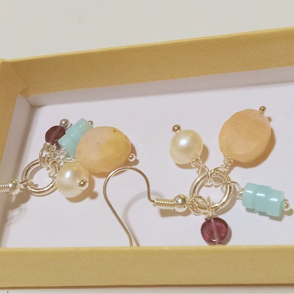 Multi-Gemstone "Fiesta" Earrings - Picture 2 of 11